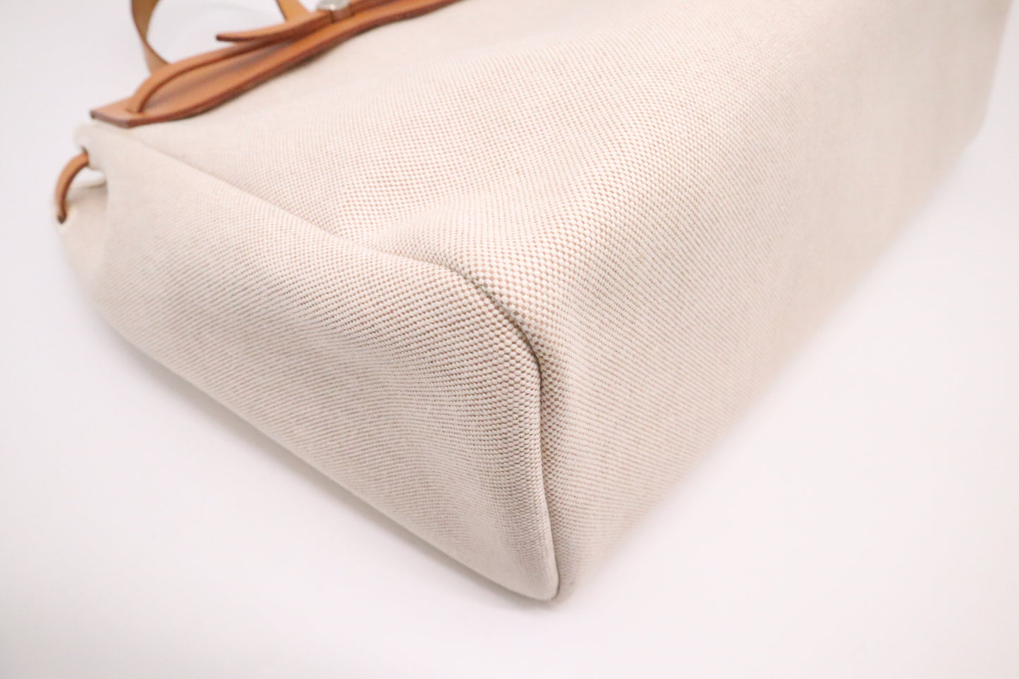 Hermes Herbag Cabas in White Canvas