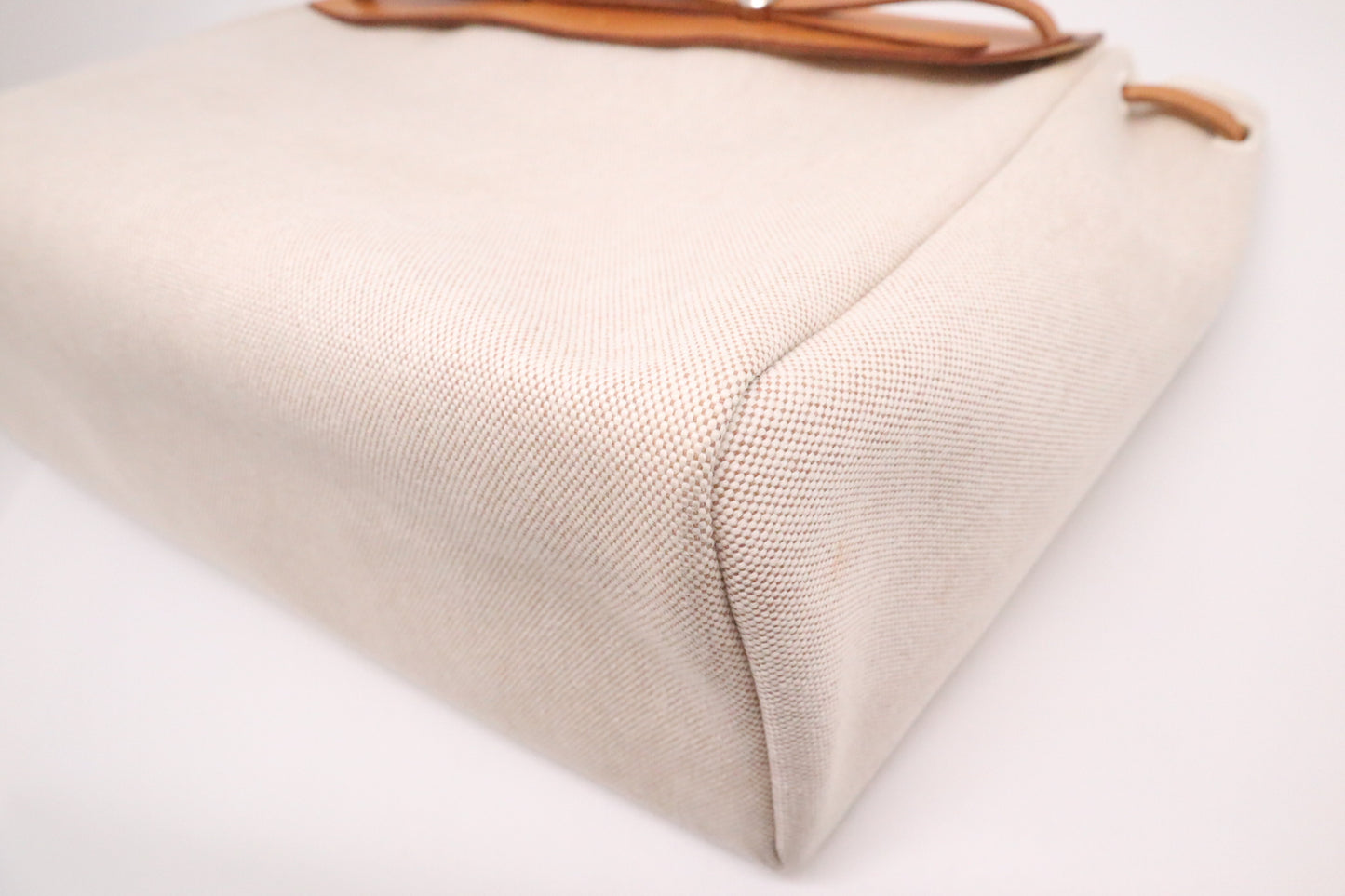 Hermes Herbag Cabas in White Canvas