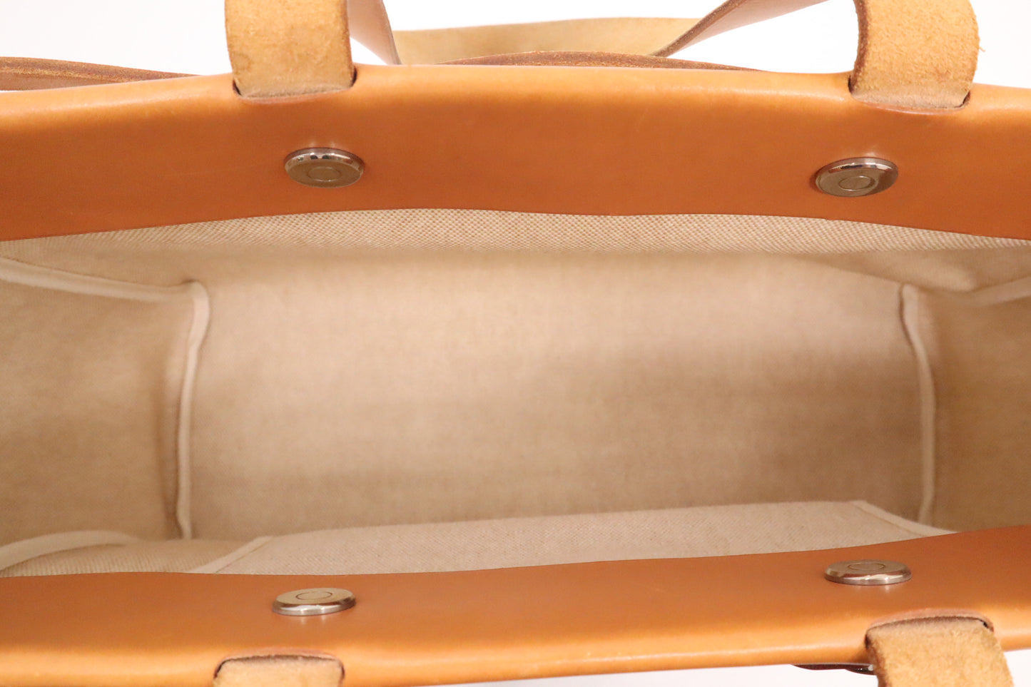 Hermes Herbag Cabas in White Canvas