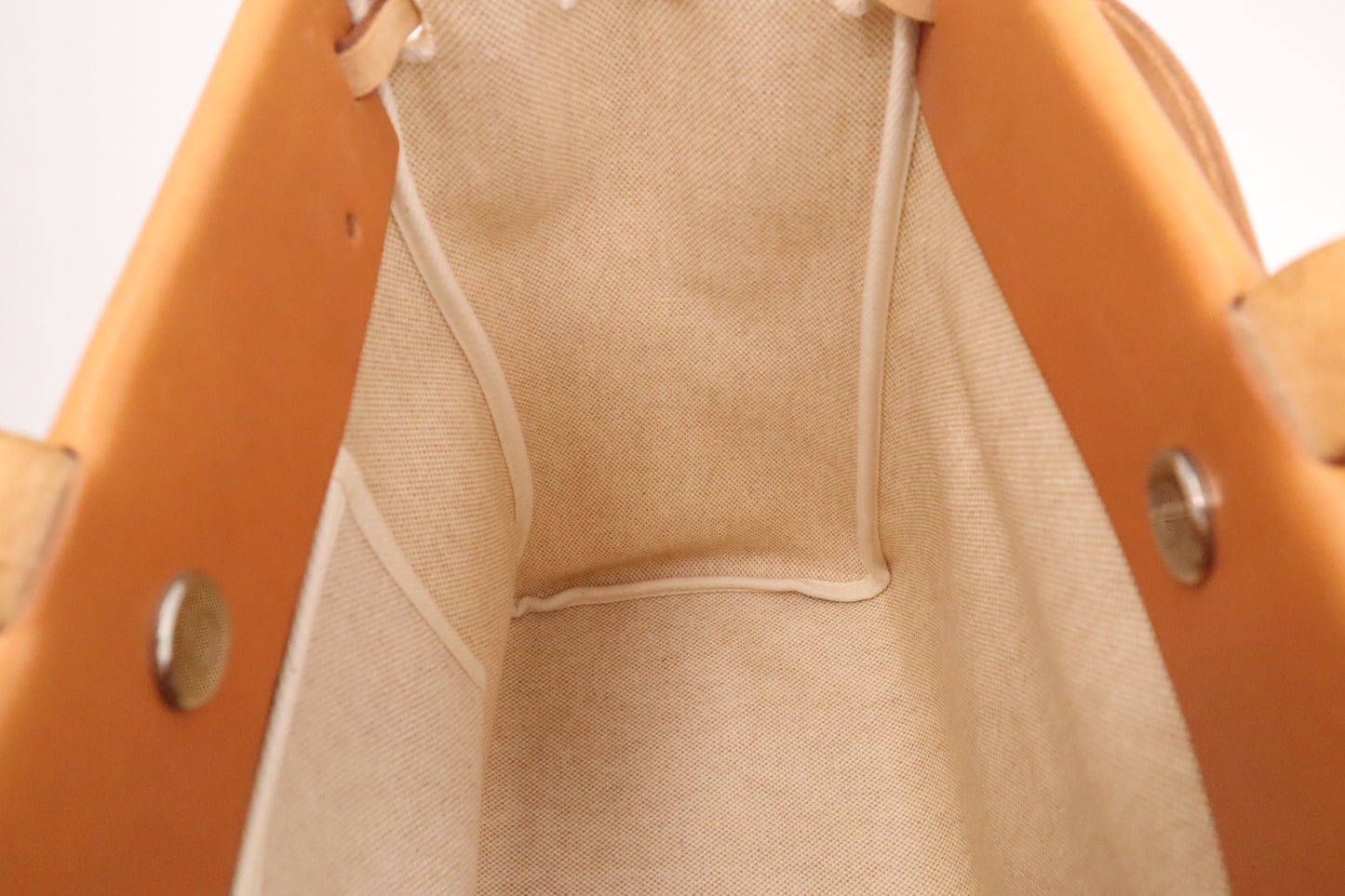 Hermes Herbag Cabas in White Canvas