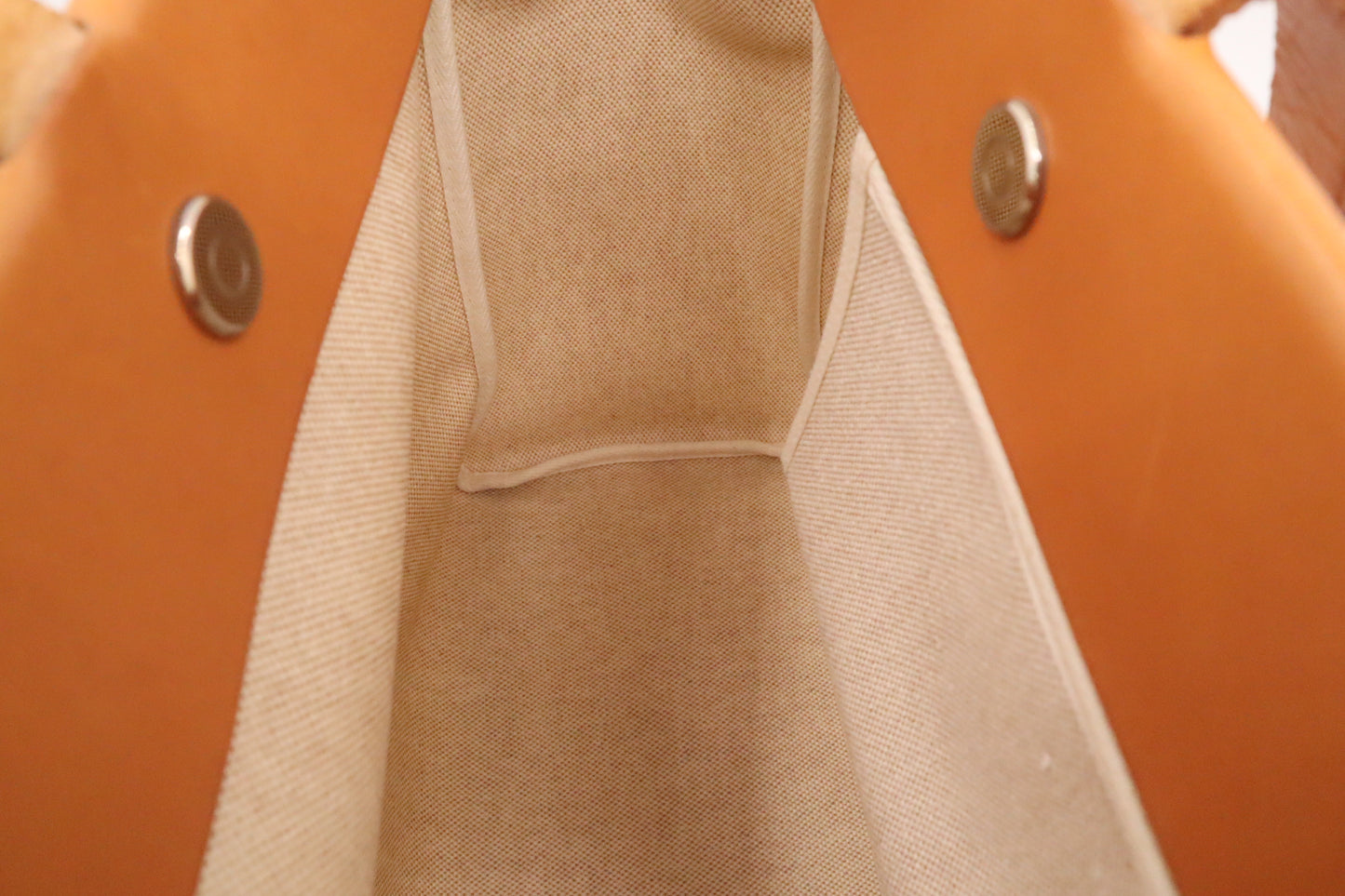 Hermes Herbag Cabas in White Canvas