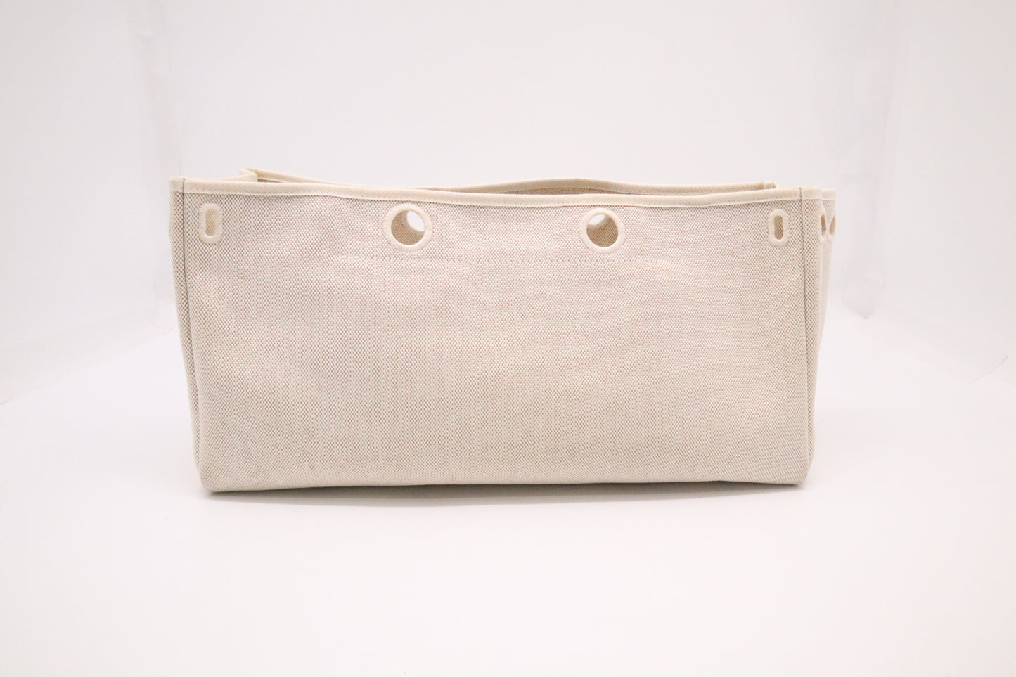 Hermes Herbag Cabas in White Canvas