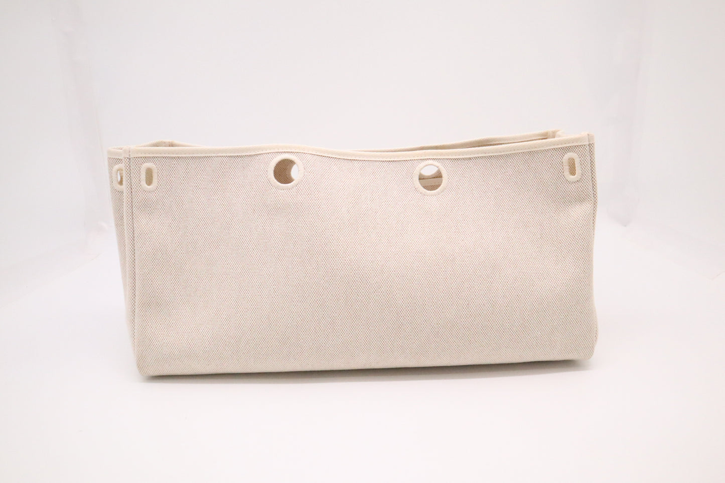 Hermes Herbag Cabas in White Canvas