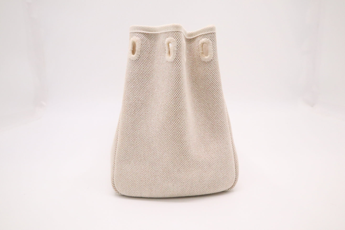 Hermes Herbag Cabas in White Canvas
