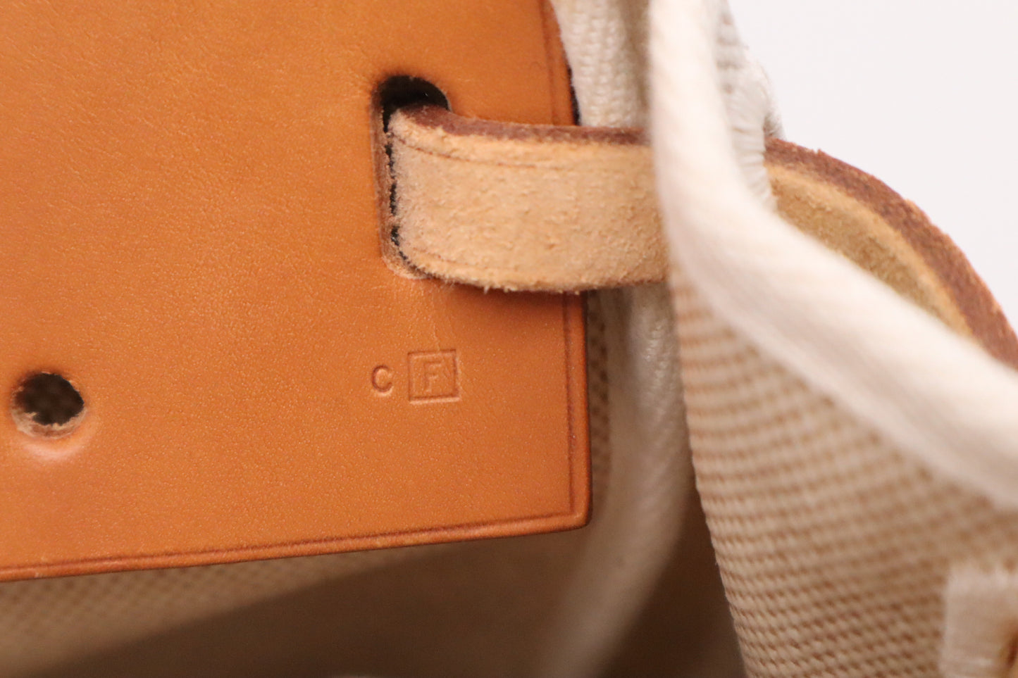Hermes Herbag Cabas in White Canvas