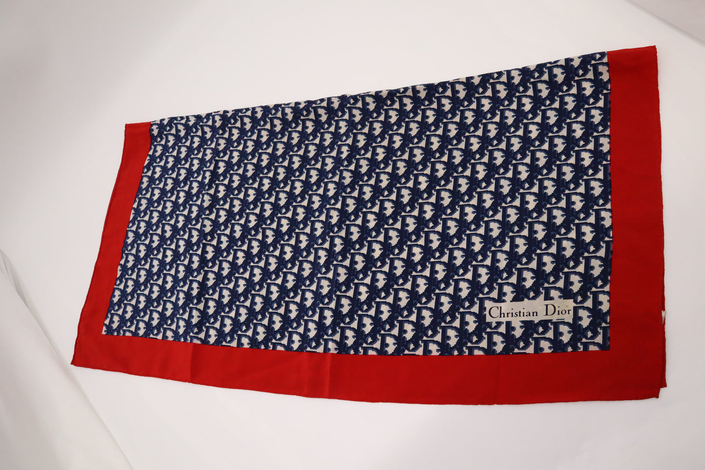 Dior Scarf in Blue Oblique 100% Silk