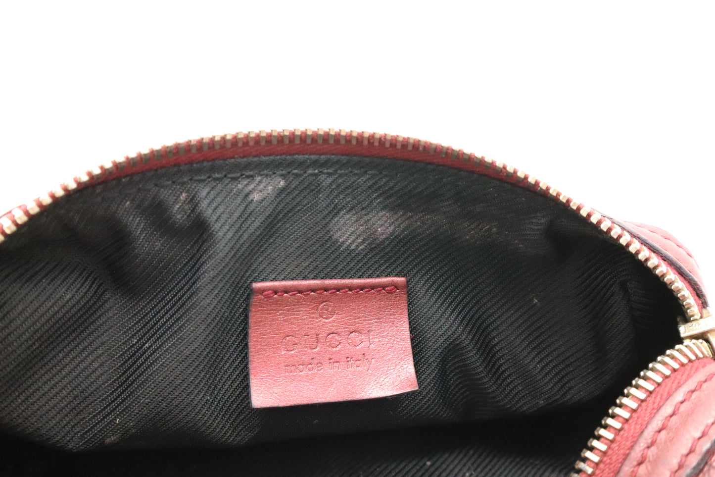Gucci Cosmetics Pouch in Burgundy Guccissima Leather