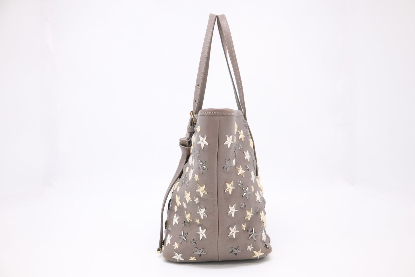 Jimmy Choo Small Sasha Tote in Grey Star-Studded Leather