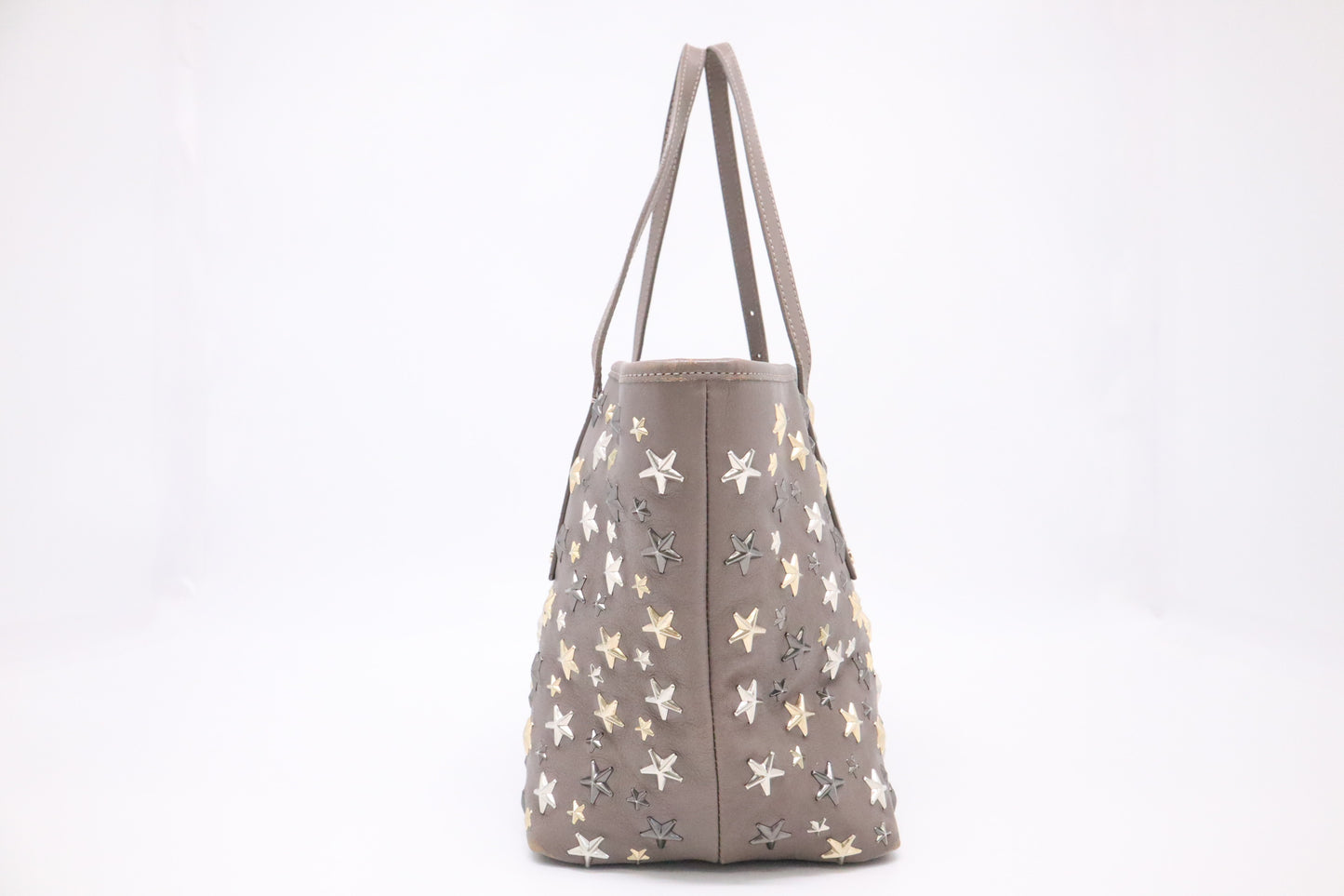 Jimmy Choo Small Sasha Tote in Grey Star-Studded Leather