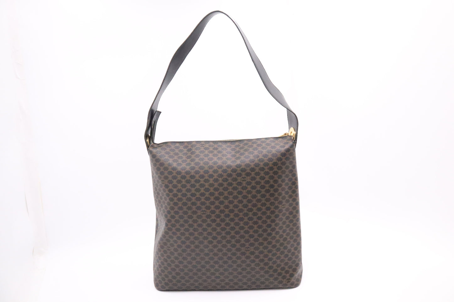 Celine Shoulder Bag in Black Macadam Canvas