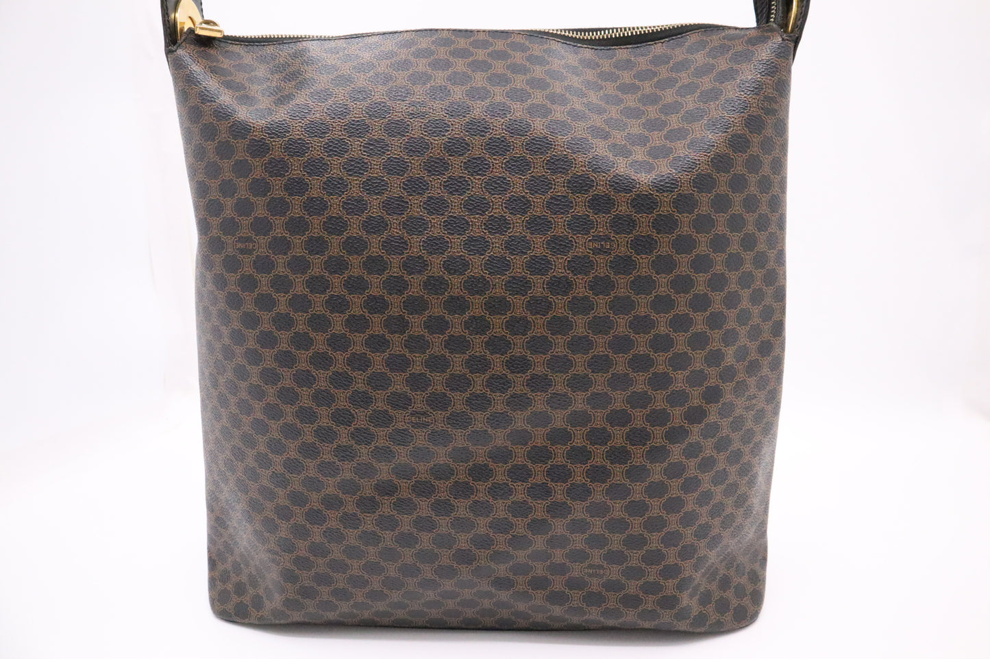 Celine Shoulder Bag in Black Macadam Canvas