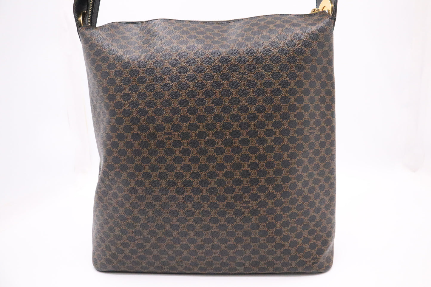 Celine Shoulder Bag in Black Macadam Canvas