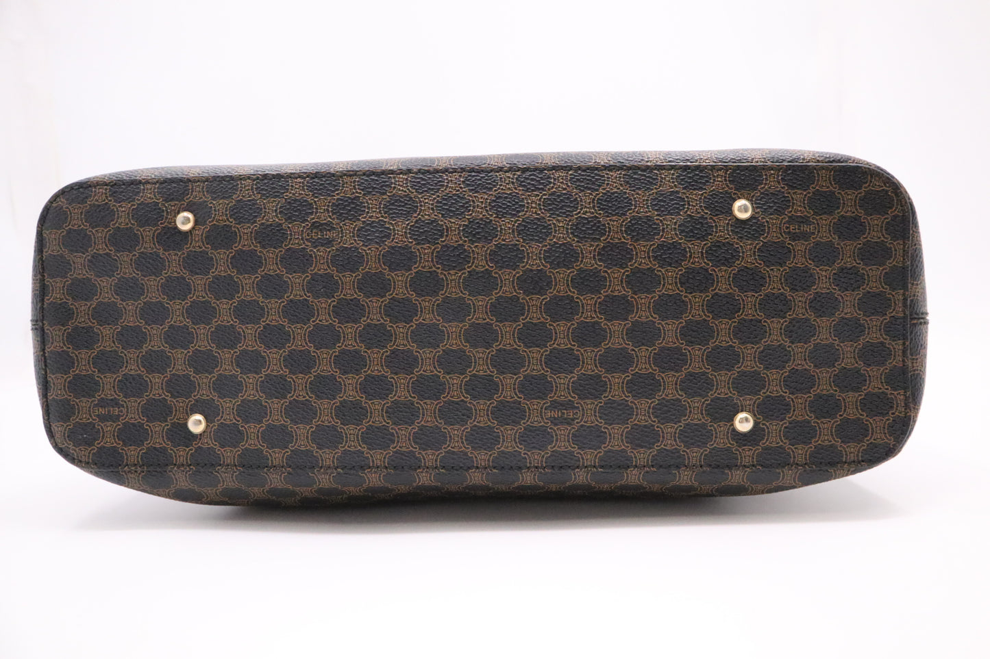 Celine Shoulder Bag in Black Macadam Canvas