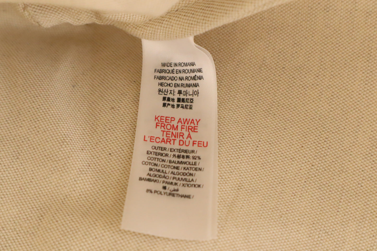 Burberry Large Tote in White Canvas