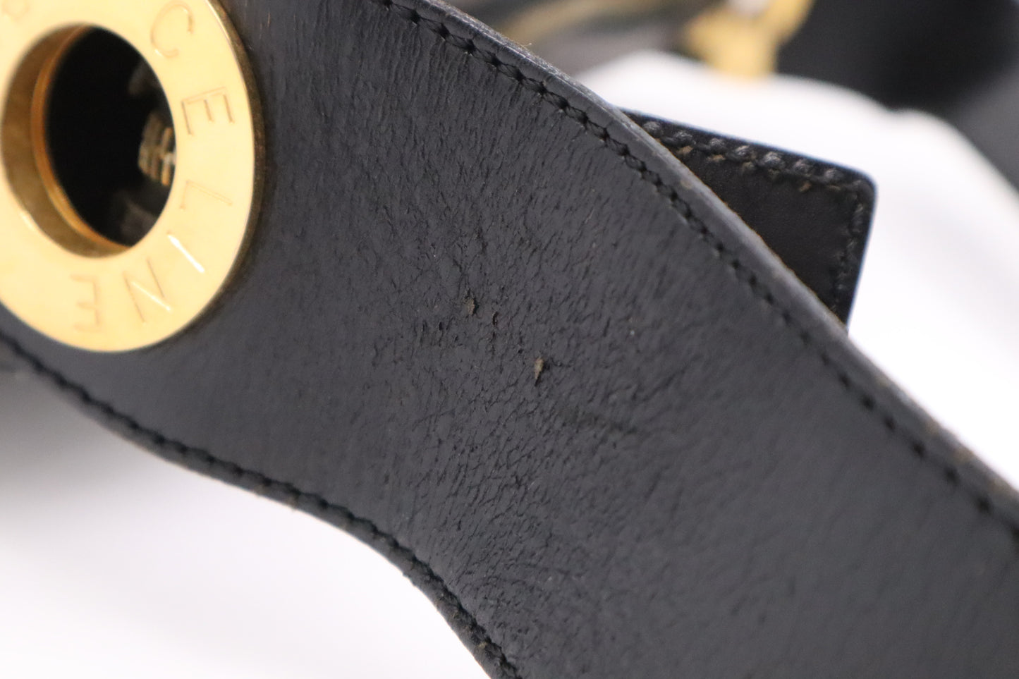 Celine Shoulder Bag in Black Macadam Canvas