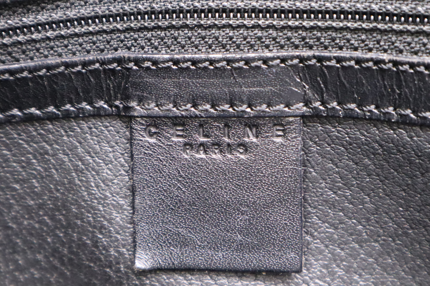 Celine Shoulder Bag in Black Macadam Canvas