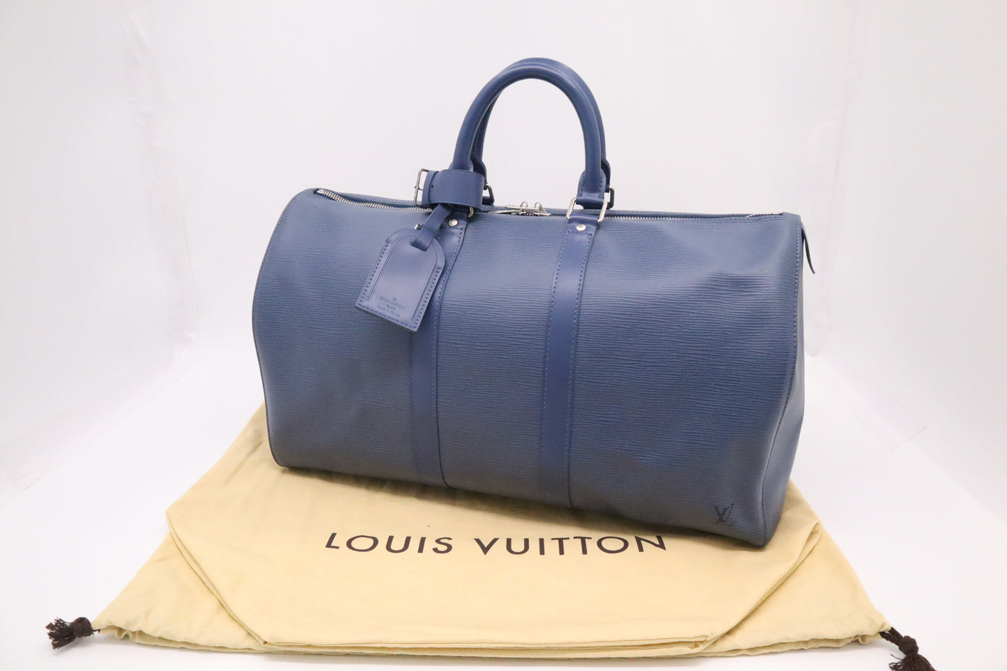 Louis Vuitton Keepall 45 in Navy Blue Epi Leather