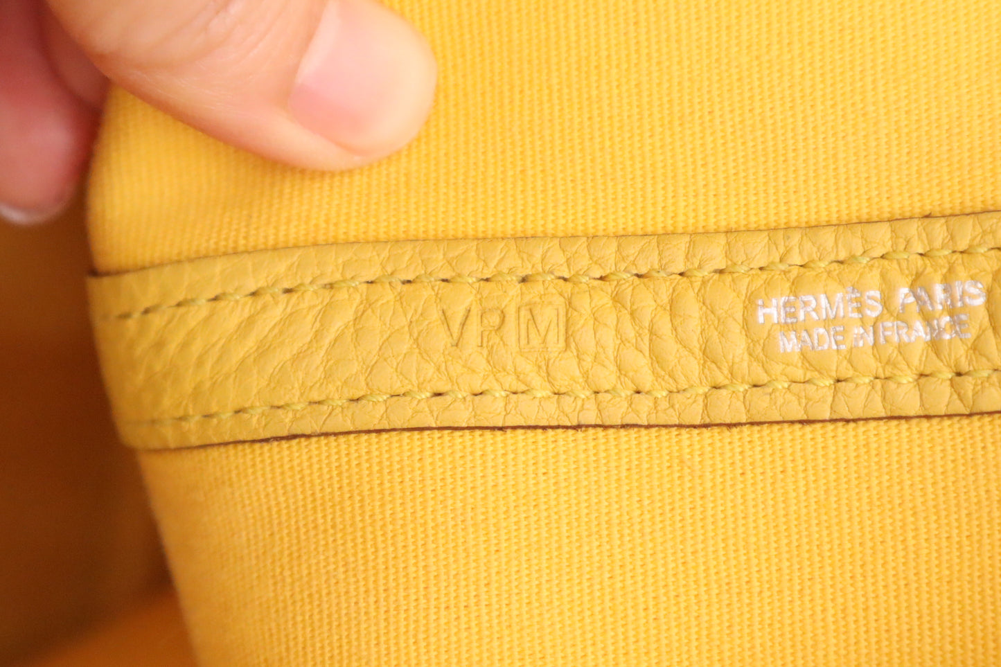 Hermes Garden Party 36 in Yellow Canvas