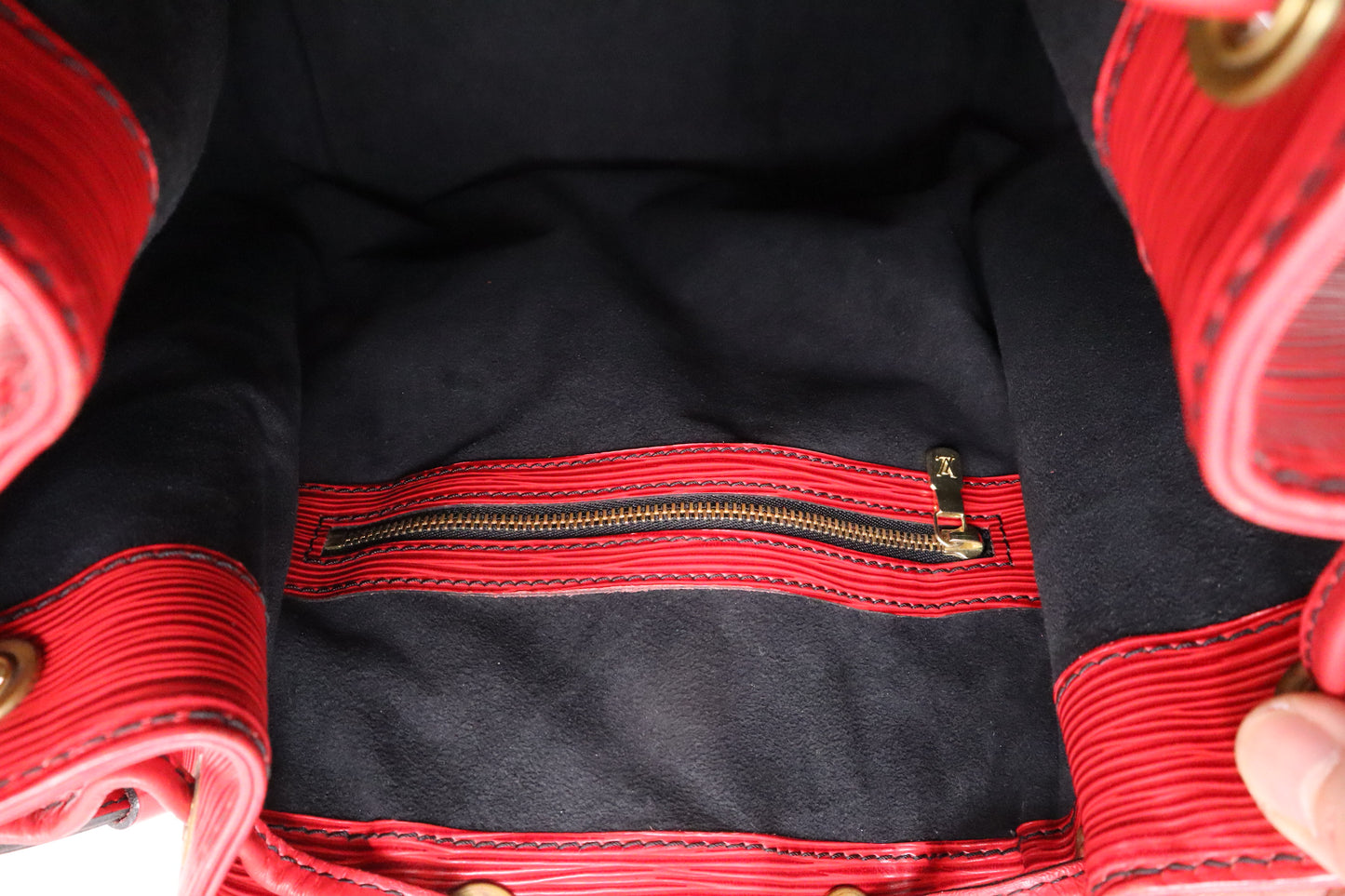 Louis Vuitton Noe in Red Epi Leather