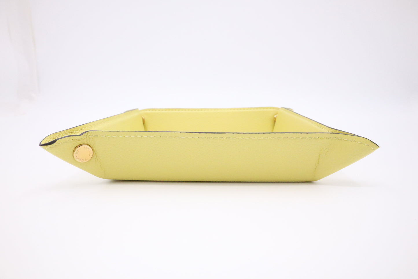 Louis Vuitton Jewelry Tray in Yellow Leather
