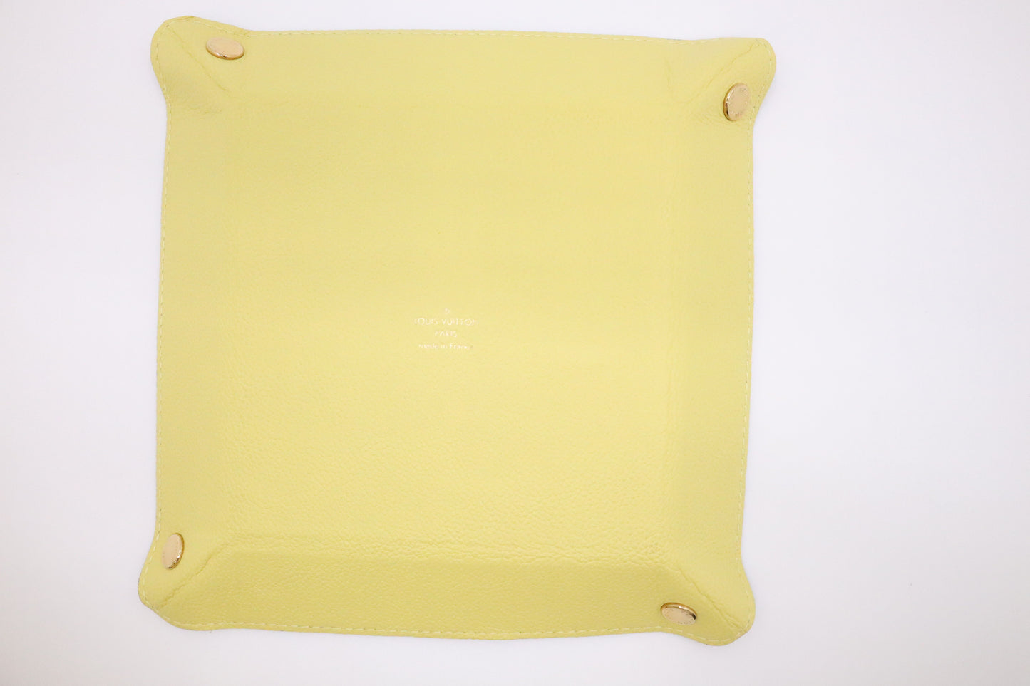 Louis Vuitton Jewelry Tray in Yellow Leather