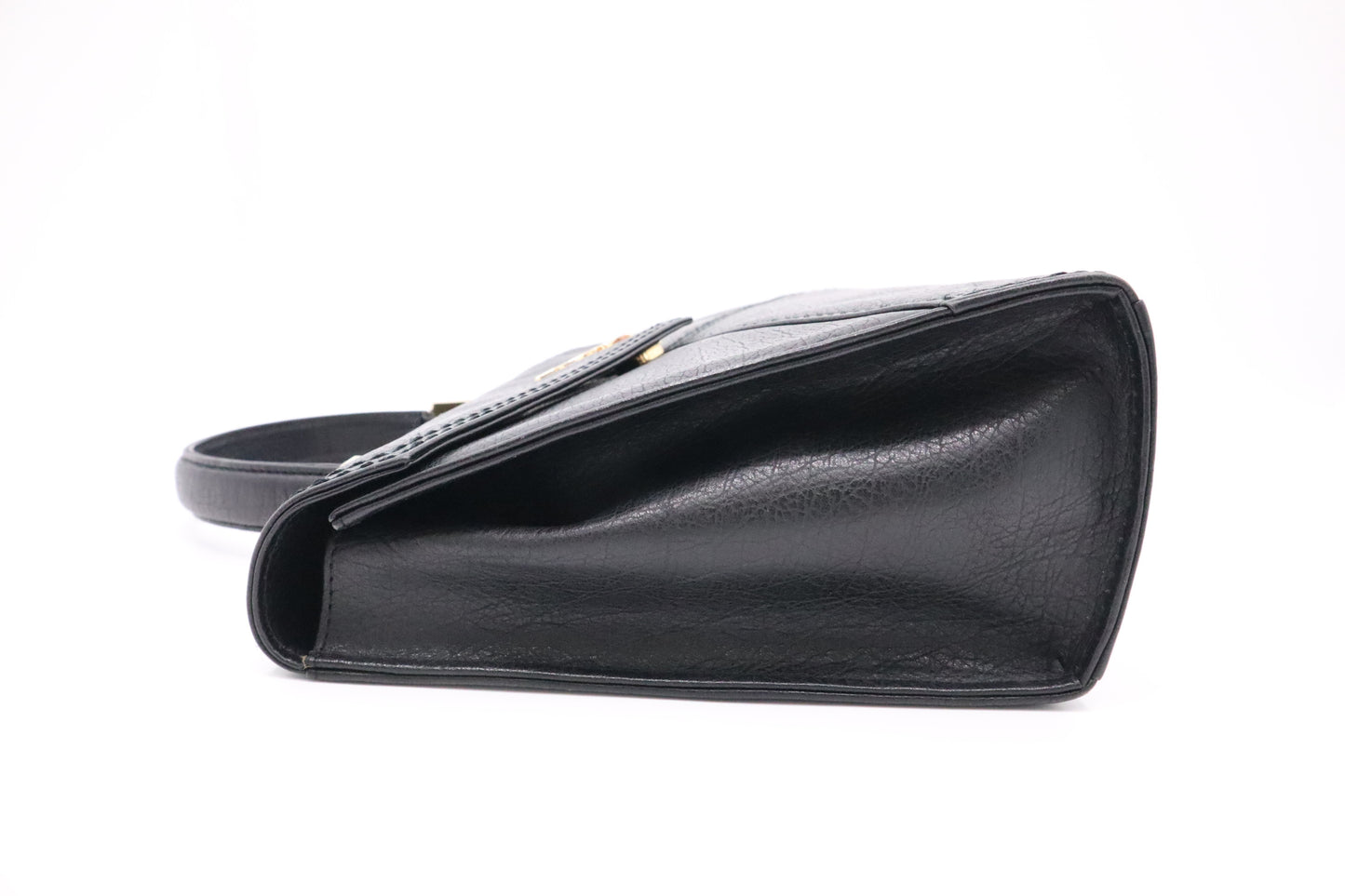 YSL Saint Laurent Top Handle Bag in Black Leather