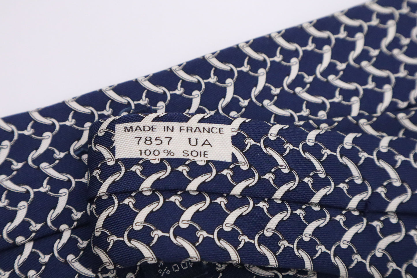 Hermès Tie in Blue Silk