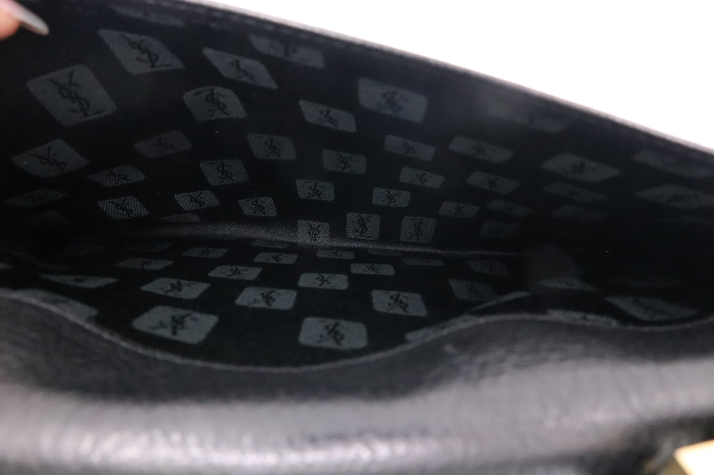 YSL Saint Laurent Top Handle Bag in Black Leather
