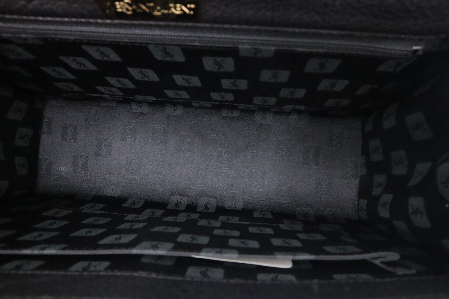 YSL Saint Laurent Top Handle Bag in Black Leather