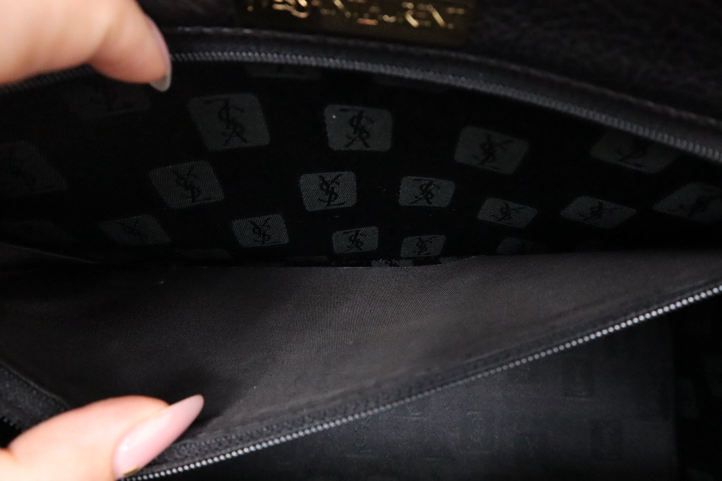 YSL Saint Laurent Top Handle Bag in Black Leather