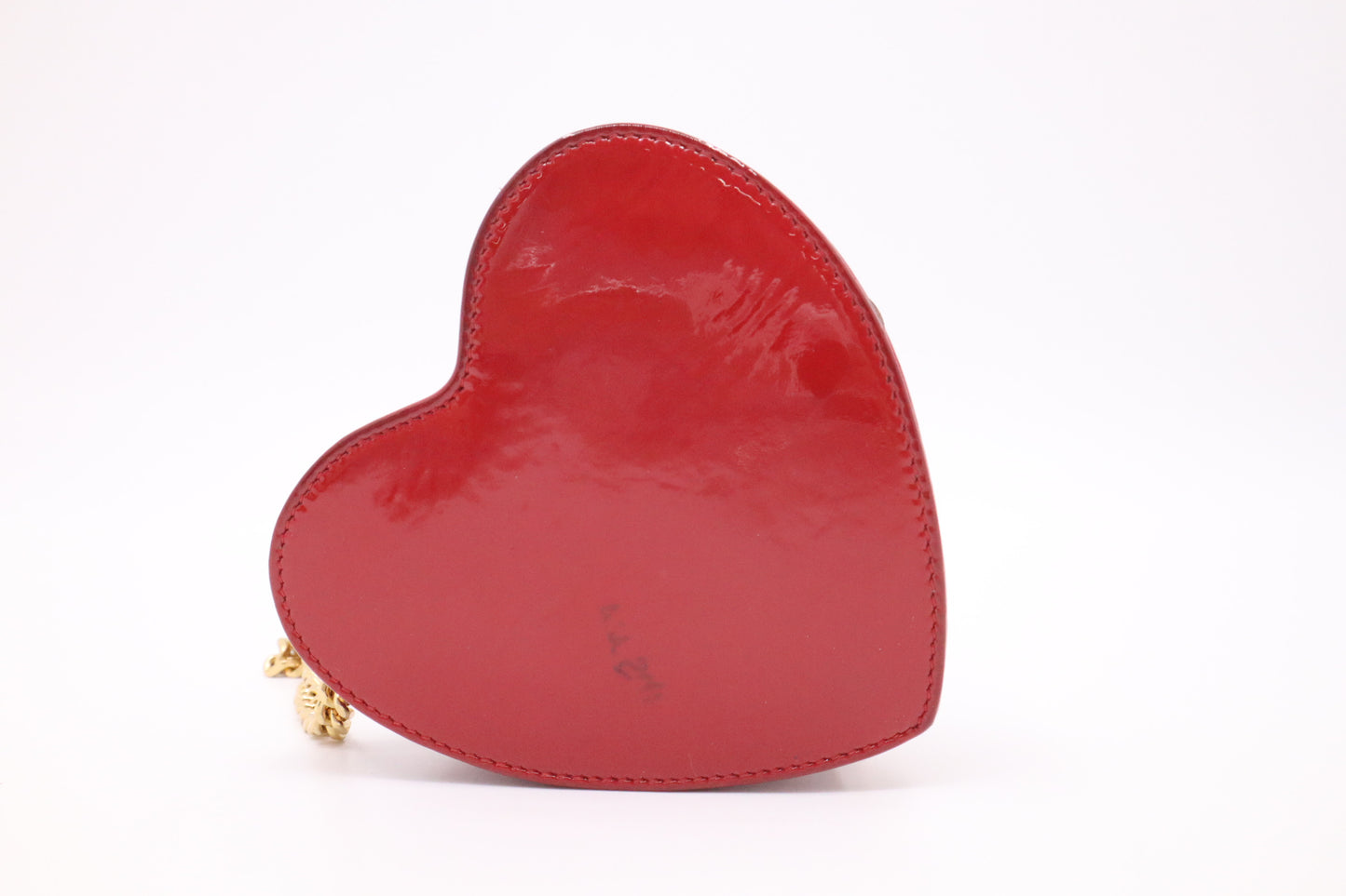 YSL Saint Laurent Heart Crossbody Bag in Red Patent Leather