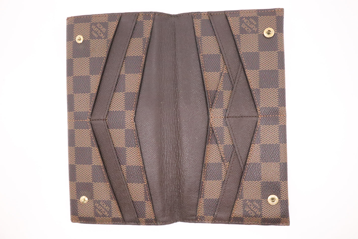 Louis Vuitton Origami Long Wallet in Damier Ebene Canvas
