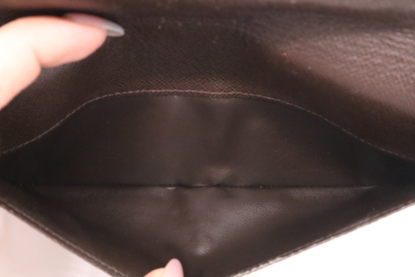 Louis Vuitton Origami Long Wallet in Damier Ebene Canvas