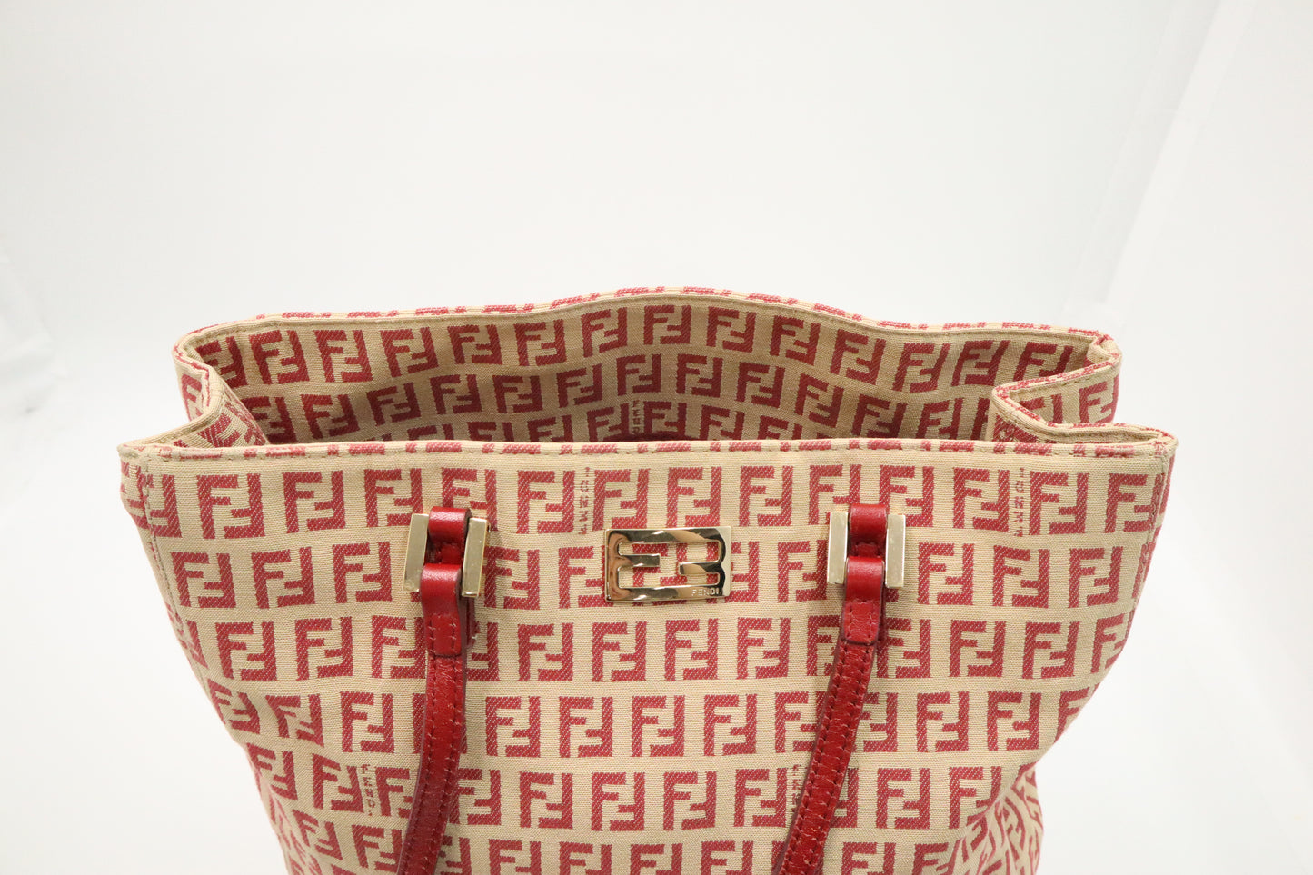 Fendi Handbag in Red Zucca Canvas