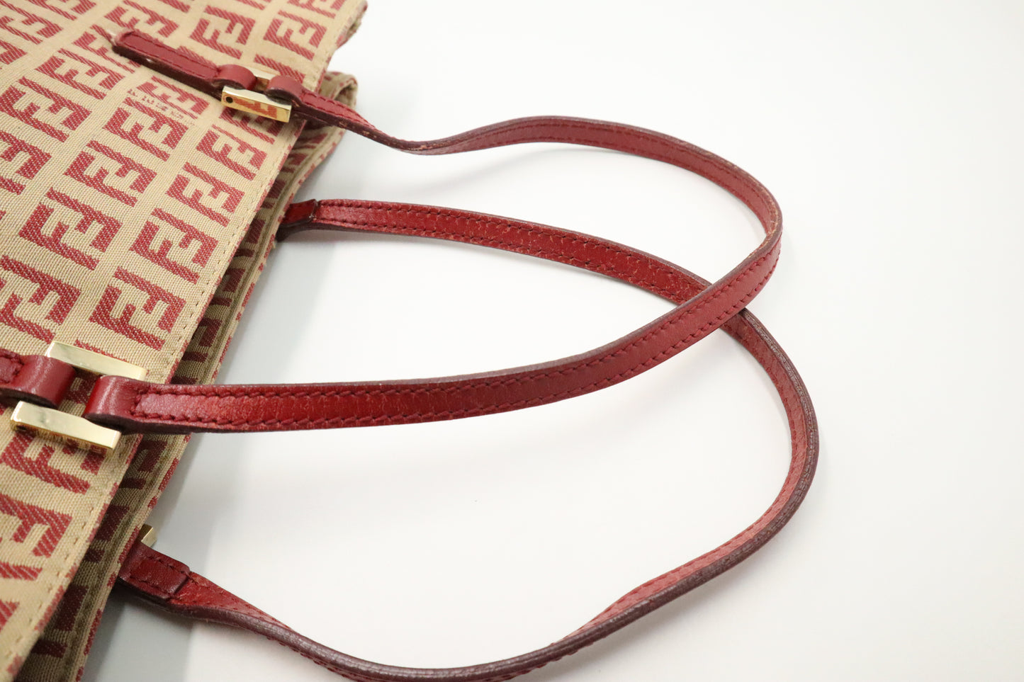 Fendi Handbag in Red Zucca Canvas