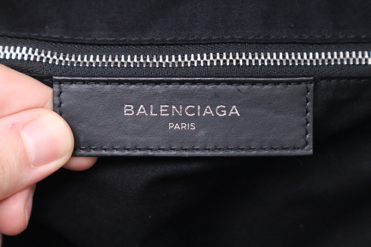 Balenciaga Backpack in White Canvas and Black Leather