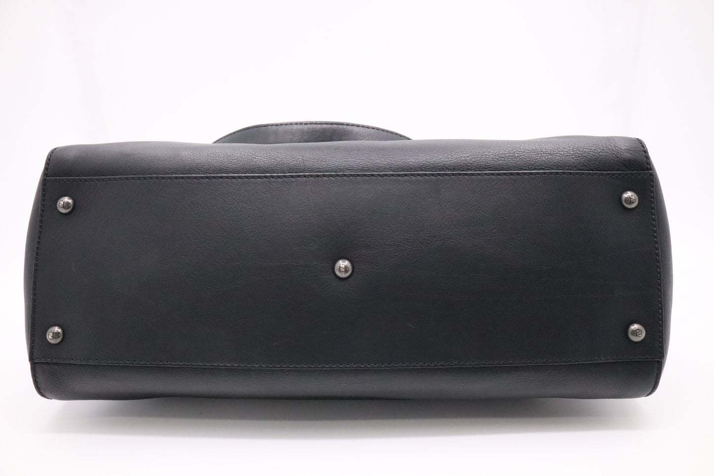 Fendi Medium Peekaboo Tote in Black Leather