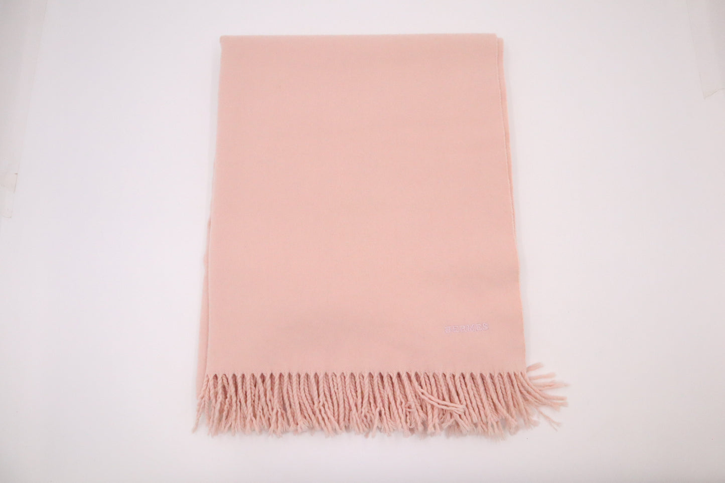 Hermes Stole in Rose Buvard Cashmere