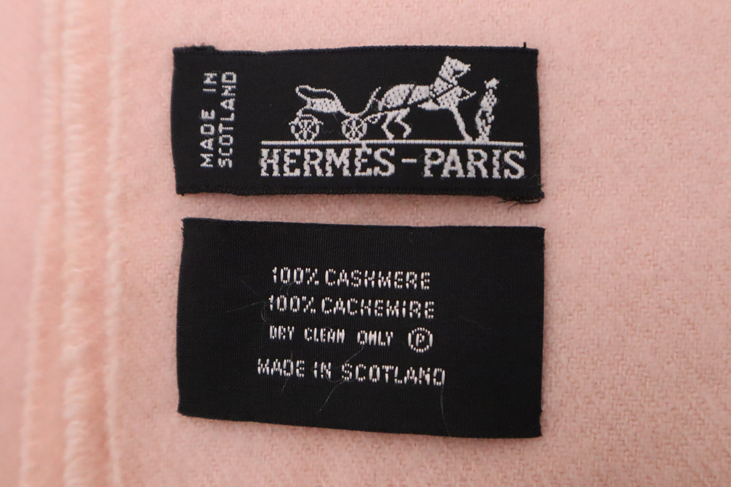 Hermes Stole in Rose Buvard Cashmere