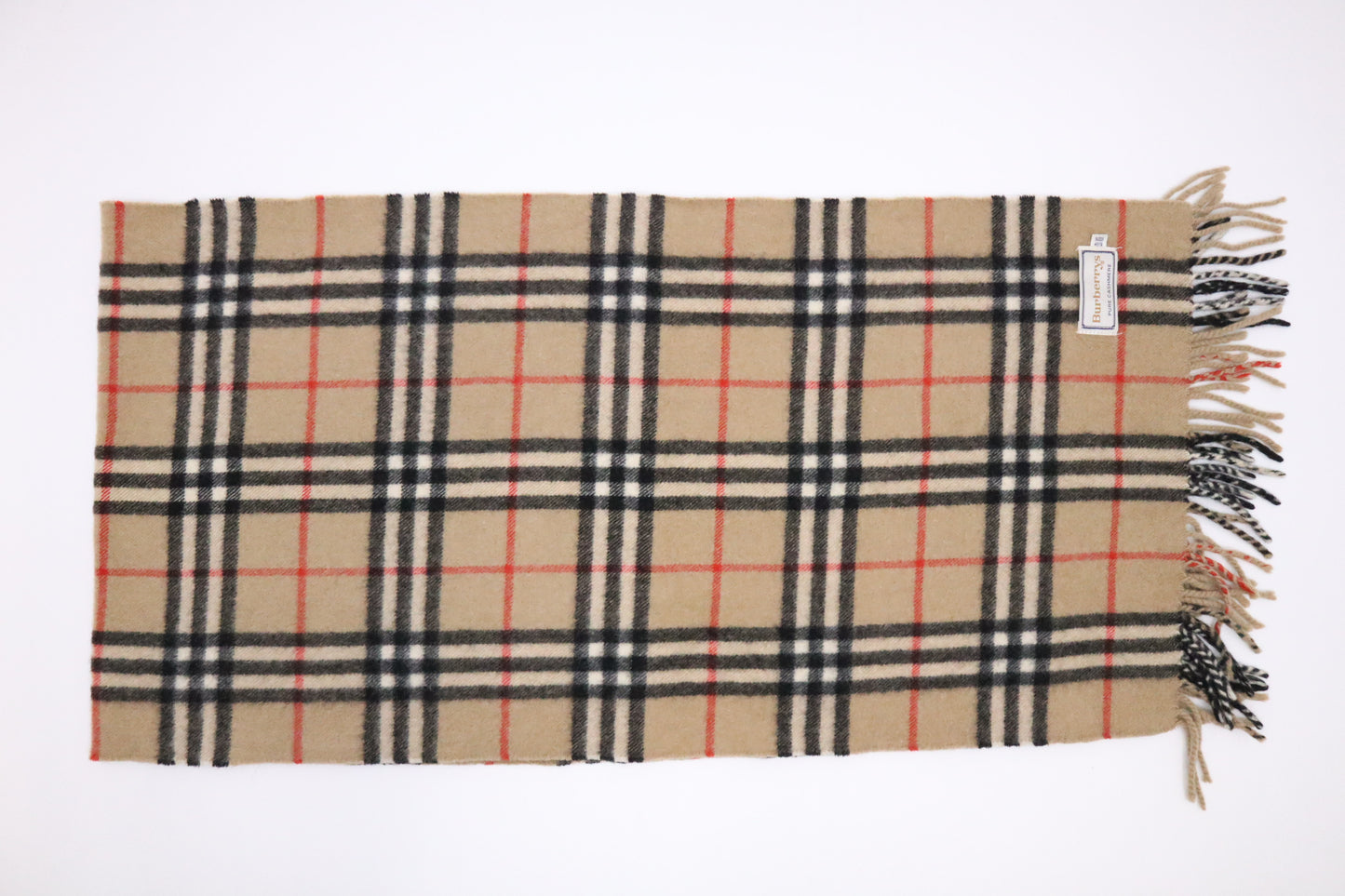 Burberry Scarf in Brown Checked Cashmere