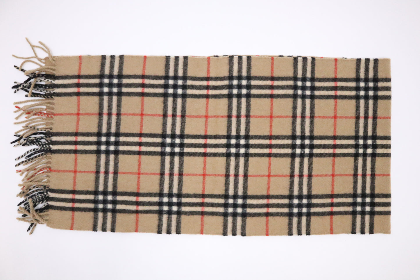 Burberry Scarf in Brown Checked Cashmere