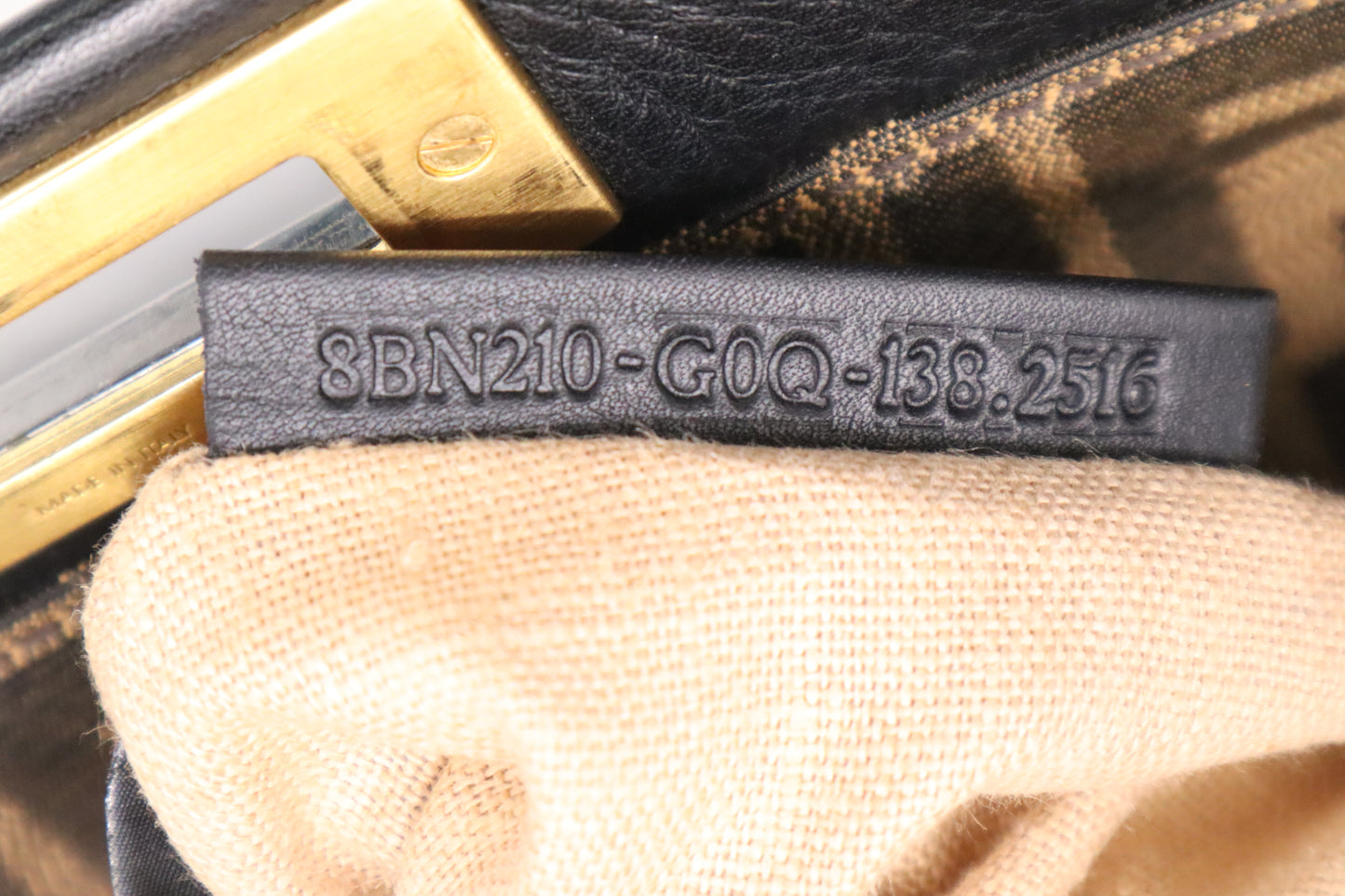 Fendi Medium Peekaboo Tote in Black Leather