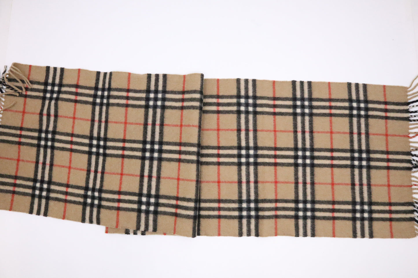 Burberry Scarf in Brown Checked Cashmere