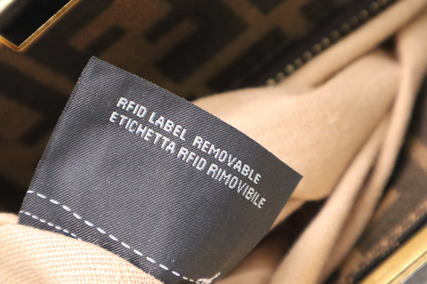 Fendi Medium Peekaboo Tote in Black Leather