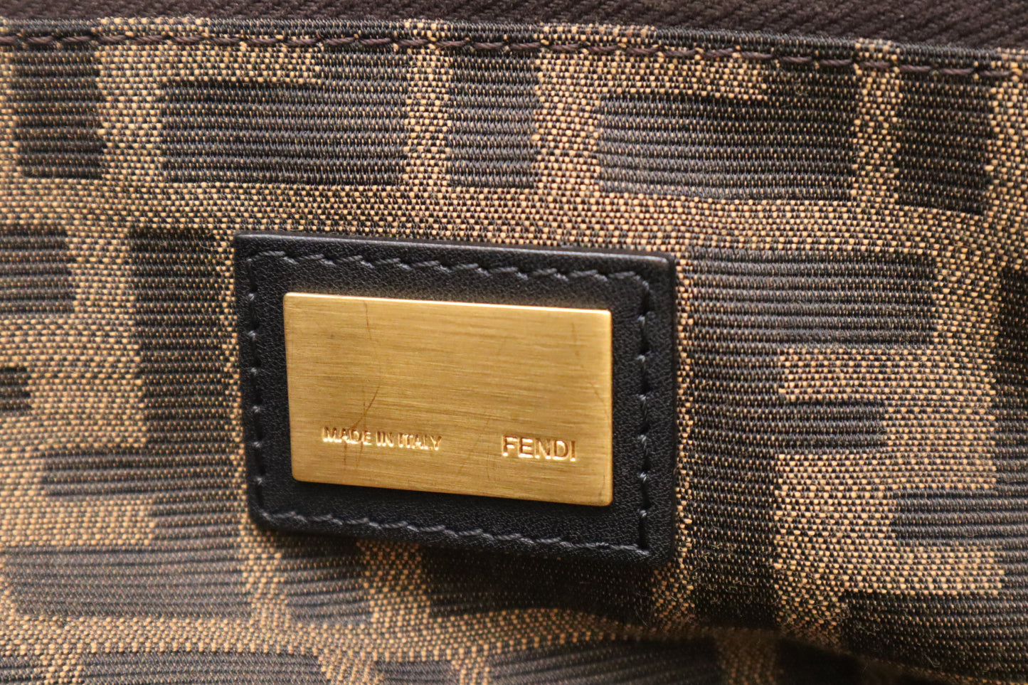 Fendi Medium Peekaboo Tote in Black Leather