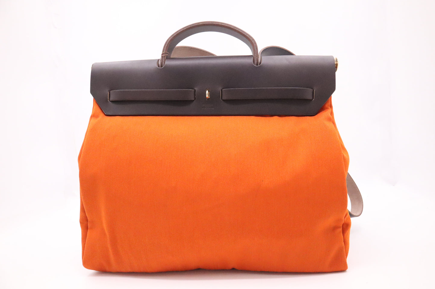 Hermes Herbag 39 in Red & Orange Canvas