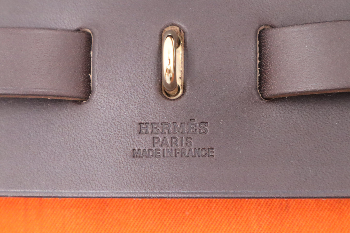 Hermes Herbag 39 in Red & Orange Canvas