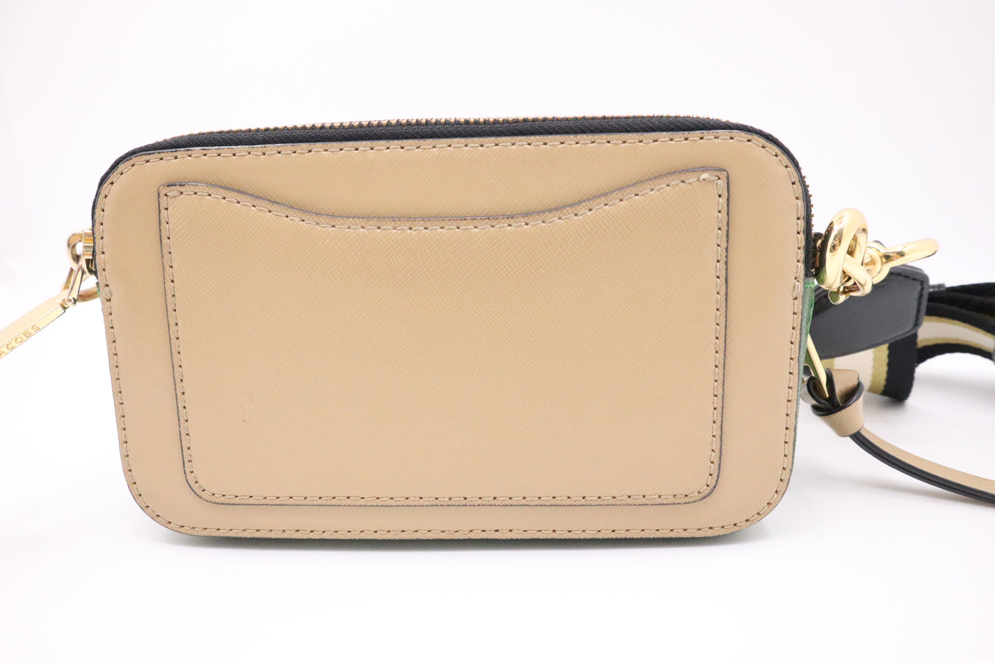 Marc Jacobs Snapshot in Tan, White and Green Leather