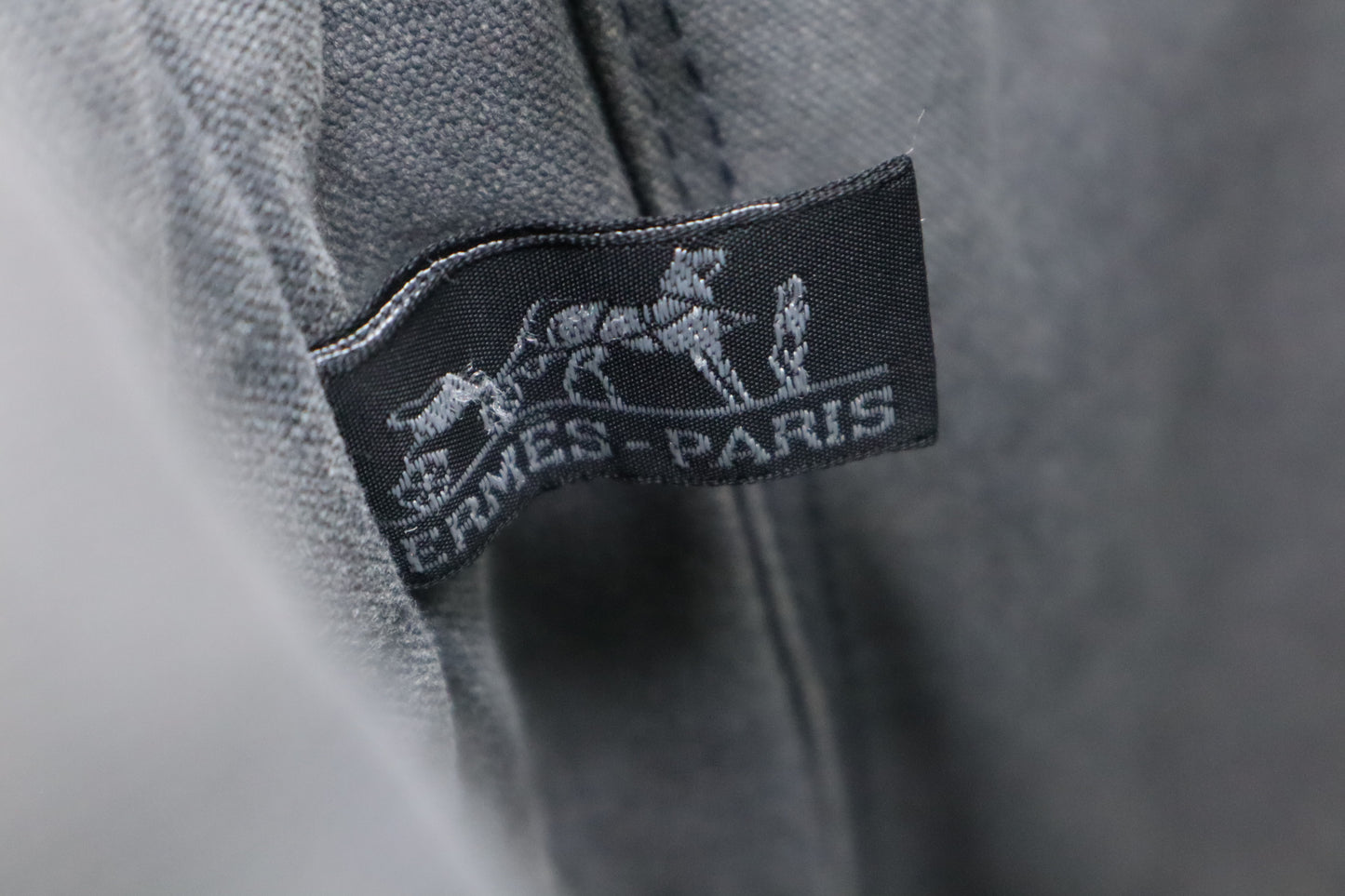 Hermes Herline Fourre-Tout MM in Grey Canvas