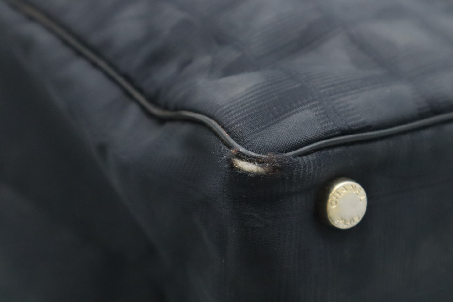 Chanel New Travel Line Tote in Black Canvas